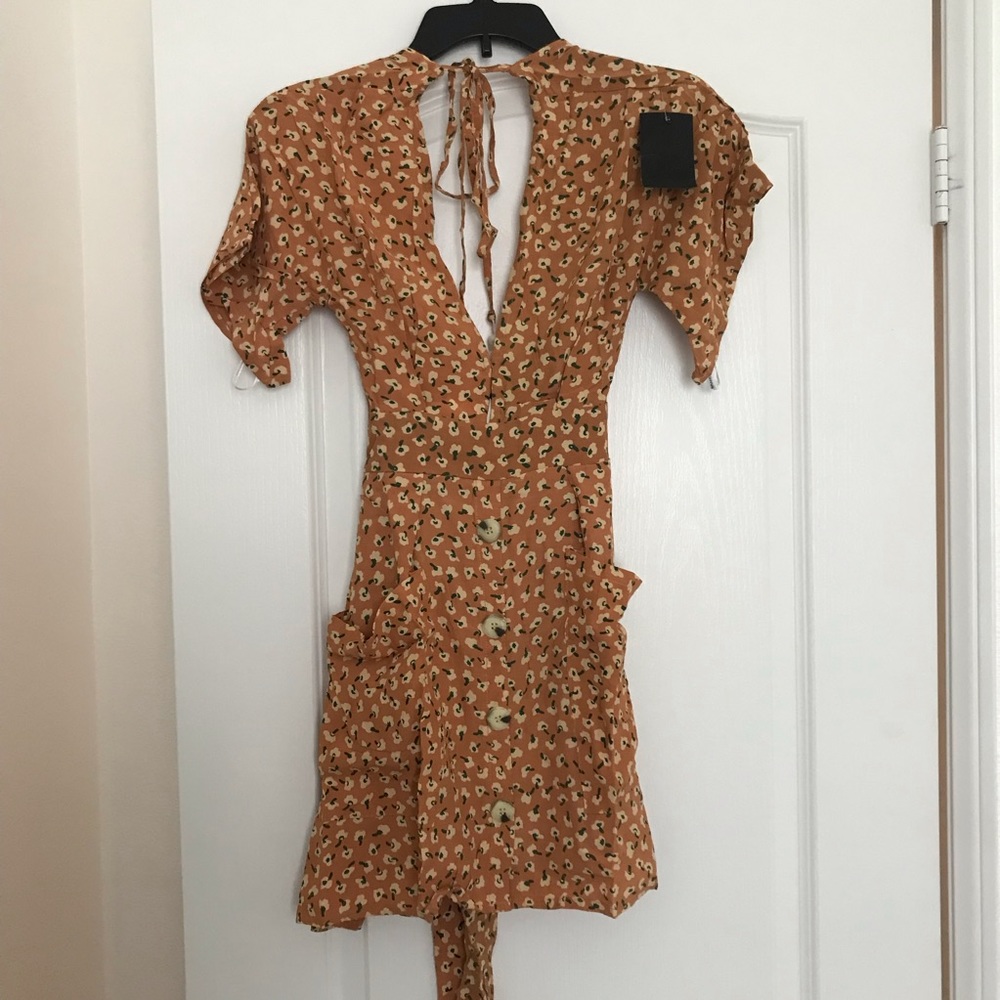 NWT Faithfull The Brand Umbria Dress Bloom-Peach - Picture 2 of 6